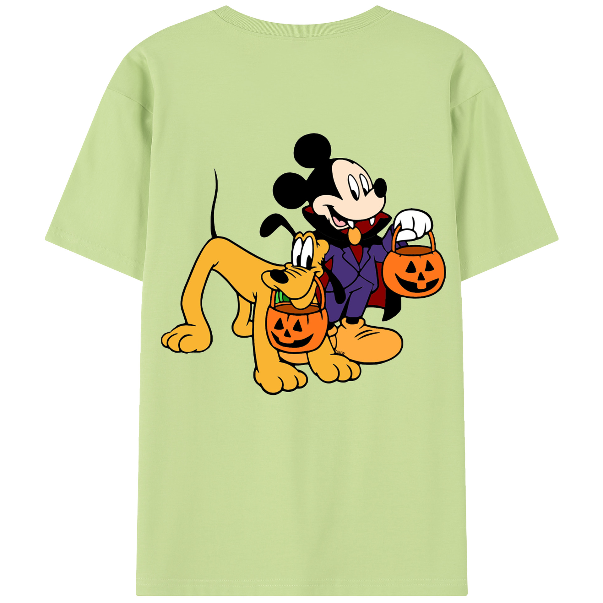 （画像用） ミッキーマウス Mickey Mouse 綿100％半袖Tシャツ（背面プリント）